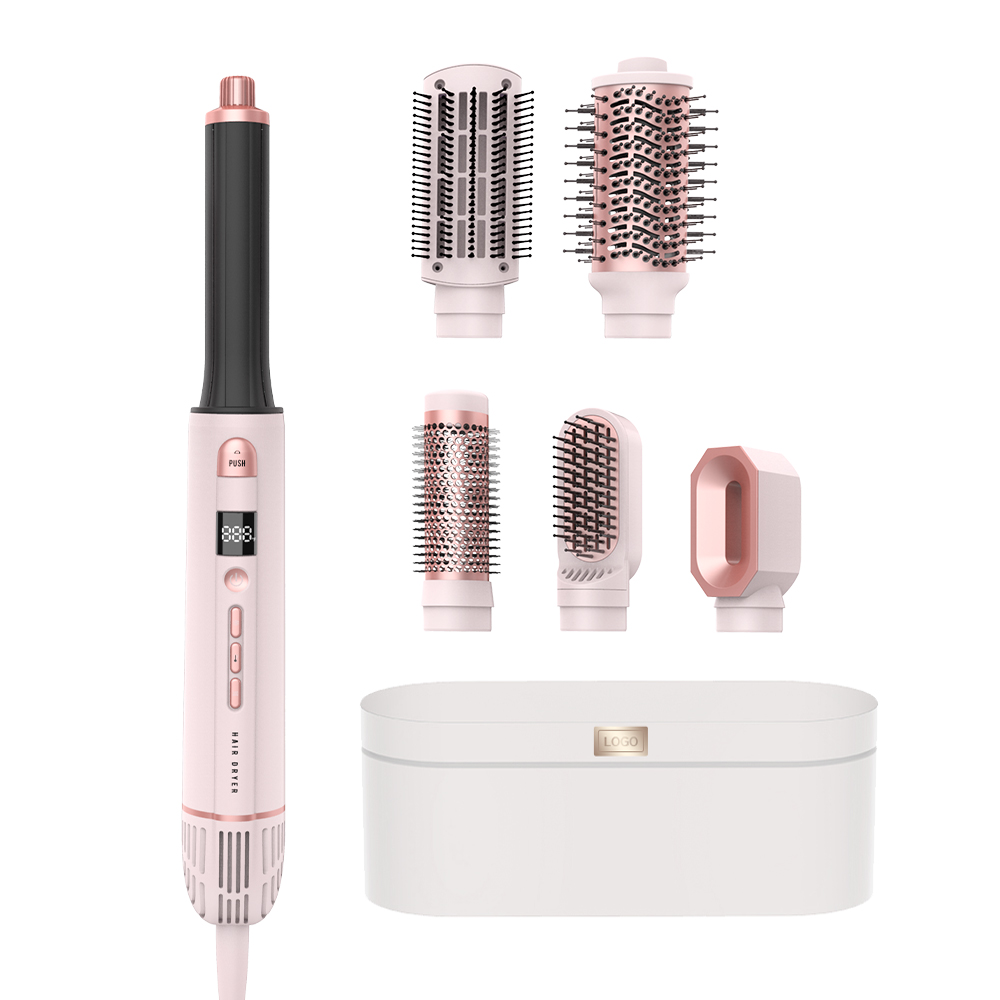 MK-327E hair dryer brush with 6 attachments and 1200W power