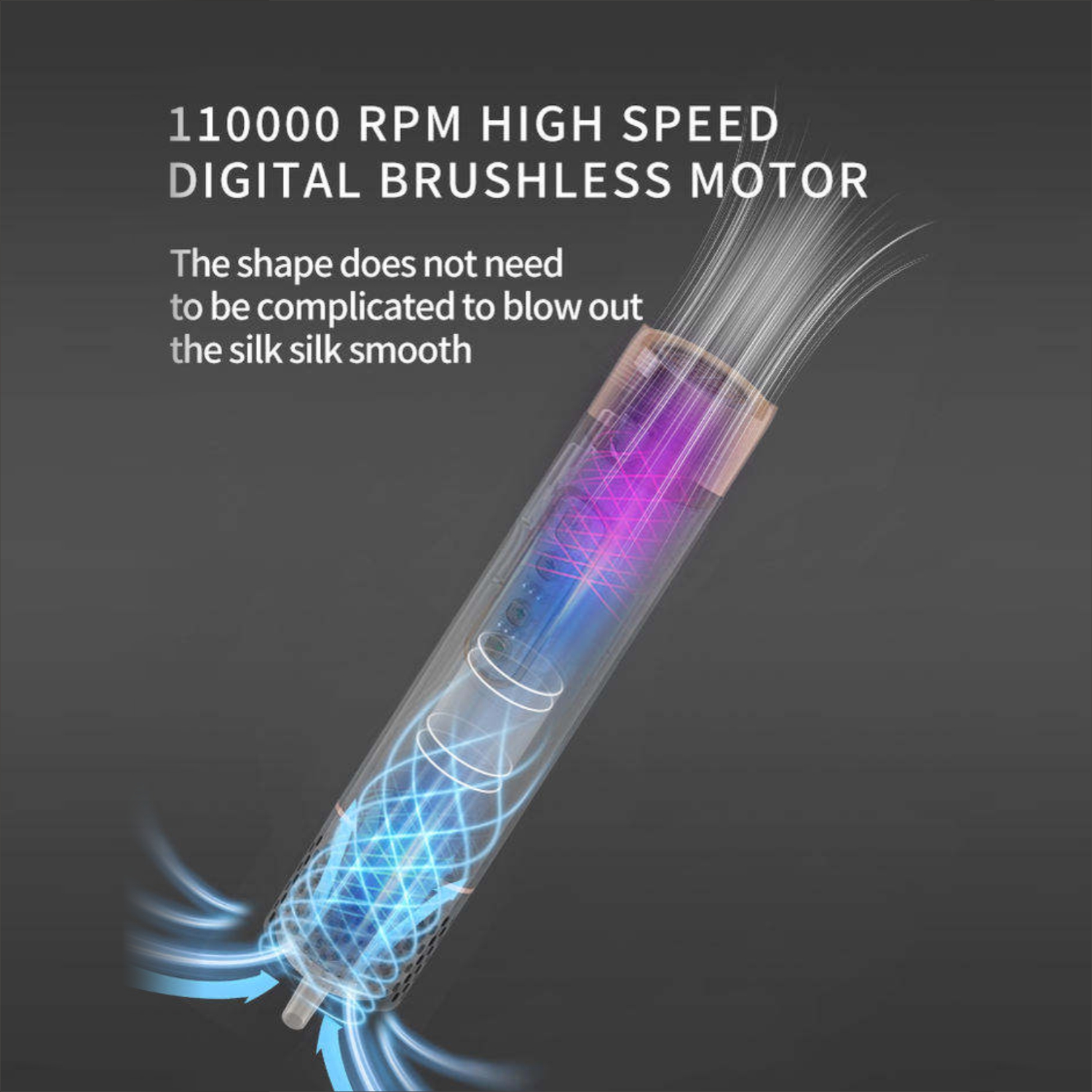 110000 RPM high-speed BLDC motor for hair dryer brush