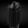 Close-up of ceramic heated bristles on round blow dryer brush