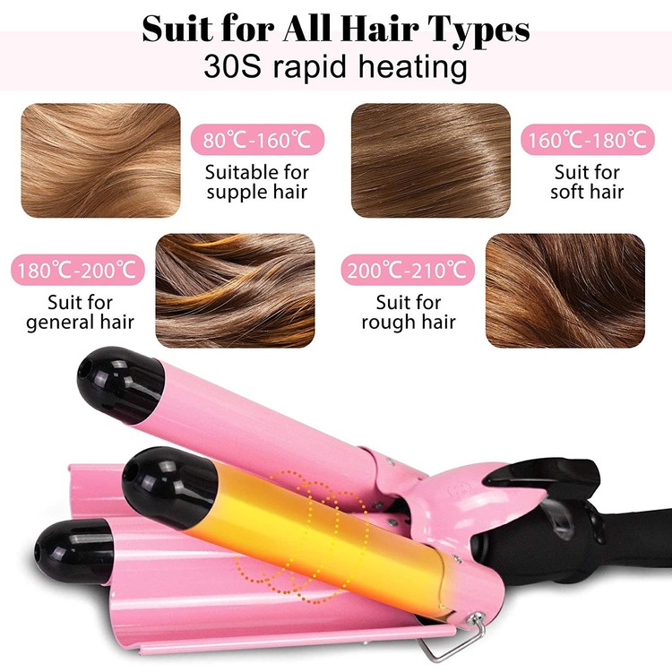 Mesky OEM customized 3 barrel curling iron wholesale