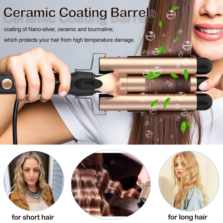 Mesky OEM customized 3 barrel curling iron wholesale
