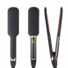 Close-up of LCD control and infrared ceramic plate of Mesky infrared hair straightener