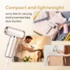 Compact hair dryer fits in travel bags – ideal for business trips and couples