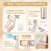7 upgraded configurations of mini high-speed hair dryer: dual voltage, plasma care, compact design