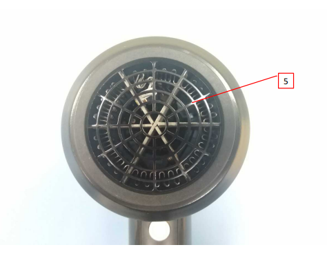 Outlet grille safety design of MESKY hair dryer preventing direct contact with heating elements